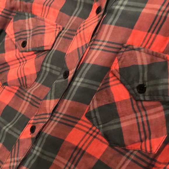 Rails Red/Gray Plaid Button Down - Picture 3 of 4